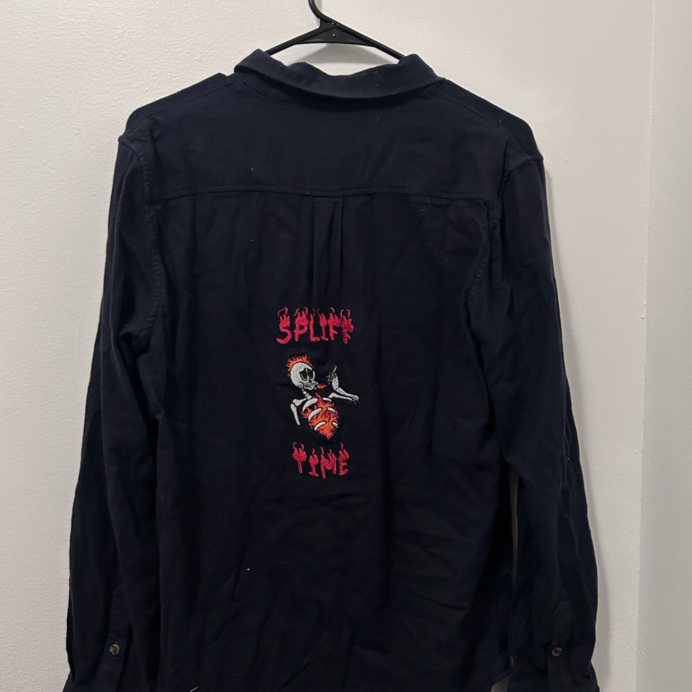 Spliff Time Embroidered Button Up - Picture 4 of 5